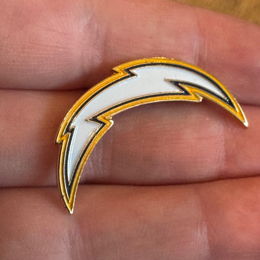 2002 San Diego Chargers Lightning Bolt Enamel Lapel Pin