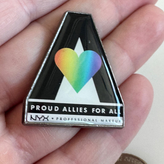 NYX Professional Makeup Proud Allies For All Lapel Pin Employee Advertising