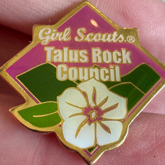 Vintage Girl Scouts Talus Rock Council Lapel Pin