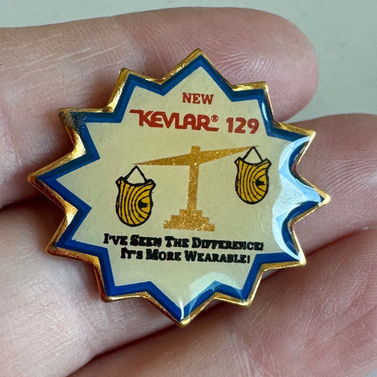 Vintage Kevlar 129 Lapel Pin DuPont Advertising