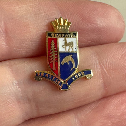 Vintage Seattle Seafair 1983 Crest Pin Metal Enamel – Quality
