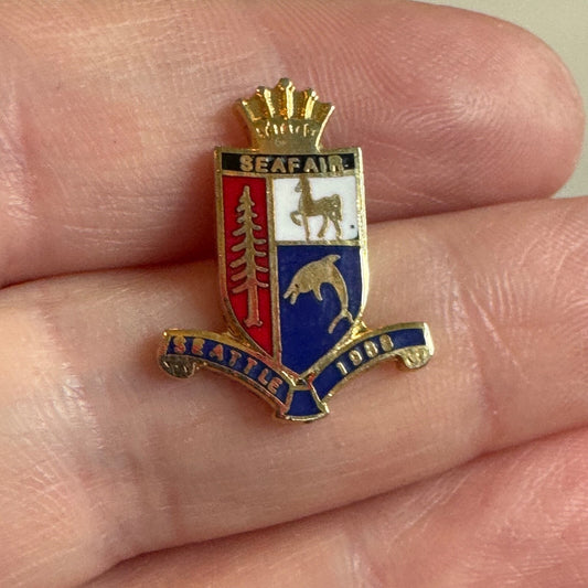 Vintage Seattle Seafair 1983 Crest Pin Metal Enamel – Quality