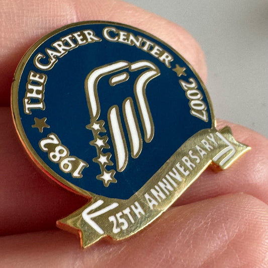 2007 Carter Center Georgia GA 25th Anniversary Jimmy Carter Lapel Pin