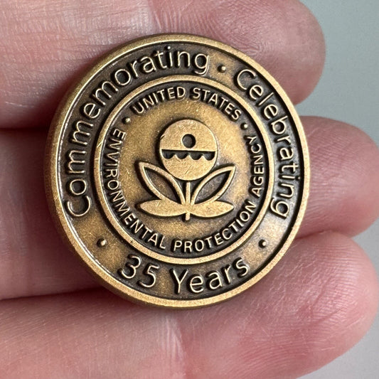 Vintage Environmental Protection Agency Commemorating 35 Years Lapel Pin EPA