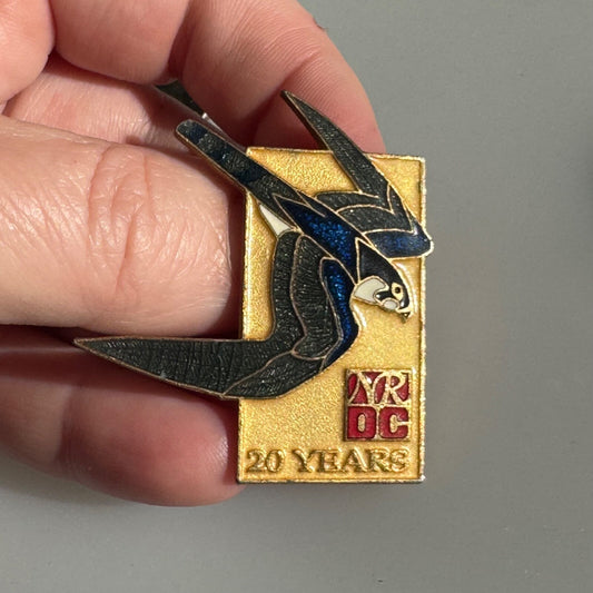 Vintage National Resource Defense Council Peregrine Falcon NRDC 20 Years Pin