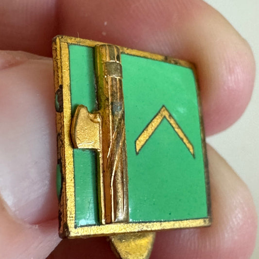 WW2 Italian Fascist Badge Collar Stud Lapel Pin S. Johnson Milano
