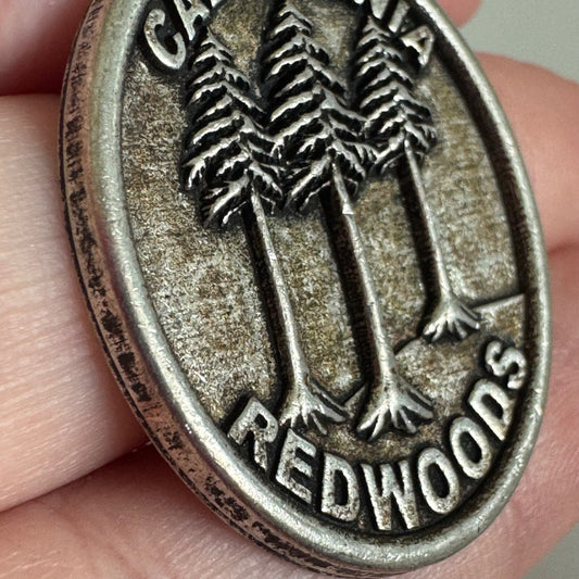 Vintage California Redwoods Tree Souvenir Lapel Pin – California, USA
