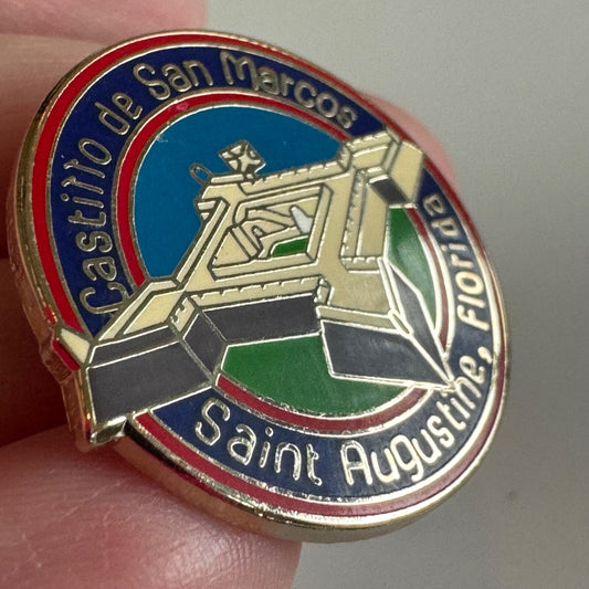Vtg Castillo de San Marcos National Monument Saint Augustine Florida Lapel Pin