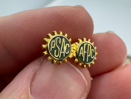 PSAC / AFPC Public Service Alliance of Canada Gears Lapel Pin