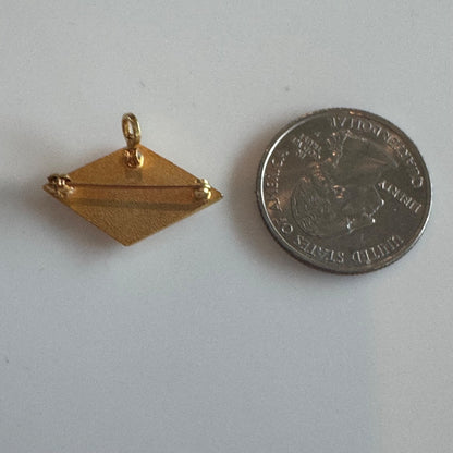 Vintage Alpha Delta Pi Mother's Pin Convertible Pendant Gold Tone