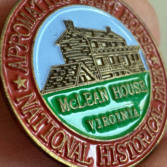 Vtg Appomattox Court House National Historical Park McLean House Virginia Pin
