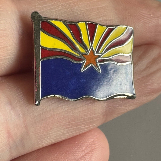 Very Nice Arizona State Flag Enamel Pin – Colorful Souvenir Lapel Badge
