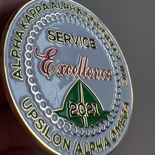 2021 Alpha Kappa Alpha Sorority Upsilon Alpha Omega Service Excellence Pin