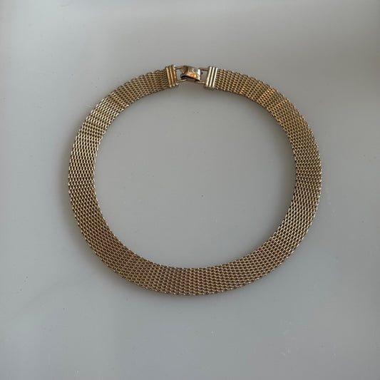 1950s CORO Goldtone Mesh Necklace Choker