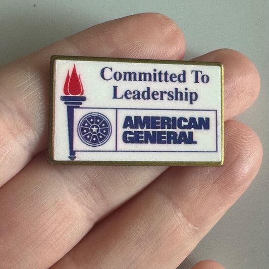 American General “Committed to Leadership” Lapel Pin – Insurance Promo Badge