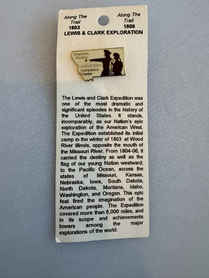 Vintage Great Falls Montana Lewis and Clark Interpretive Center Lapel Pin