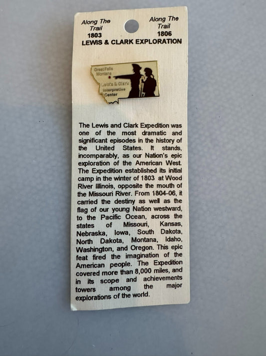 Vintage Great Falls Montana Lewis and Clark Interpretive Center Lapel Pin