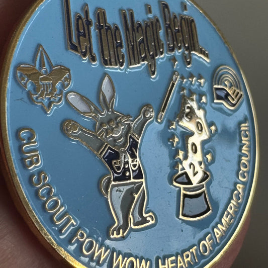 Vintage Cub Scout Pow Wow Heart of America Council Lapel Pin Magic