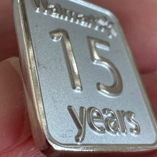 Walmart 15 Years Employee Service Award Silver Tone Lapel Pin Tie Tack Wal-Mart
