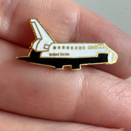 Vintage Space Shuttle Lapel Pin Enamel Souvenir