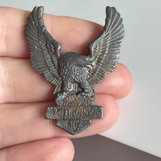 1983 Harley Davidson Sturgis SD Rally Eagle Pin – South Dakota Motorcycle