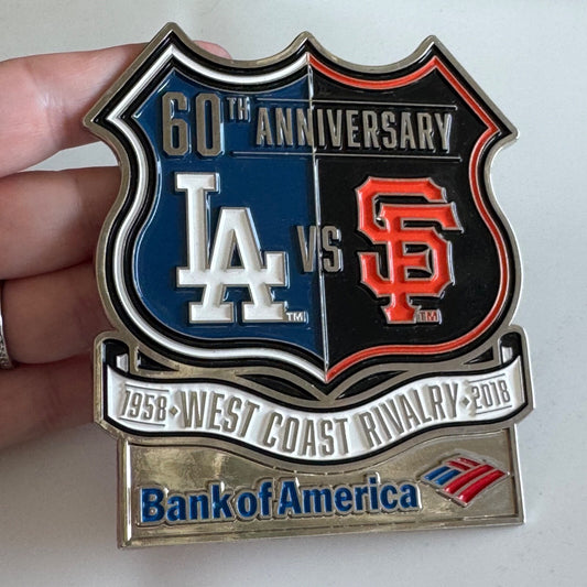 2018 60th Anniversary West Coast Rivalry Bank of America Lapel Pin