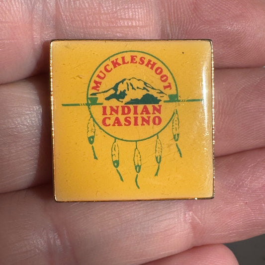 Vintage Muckleshoot Indian Casino Lapel Pin Dream Catcher