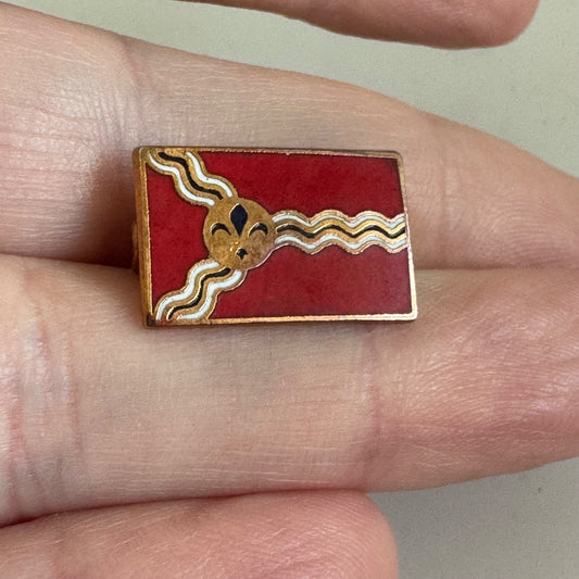 Vintage St. Louis City Flag Lapel Pin – Missouri Enamel
