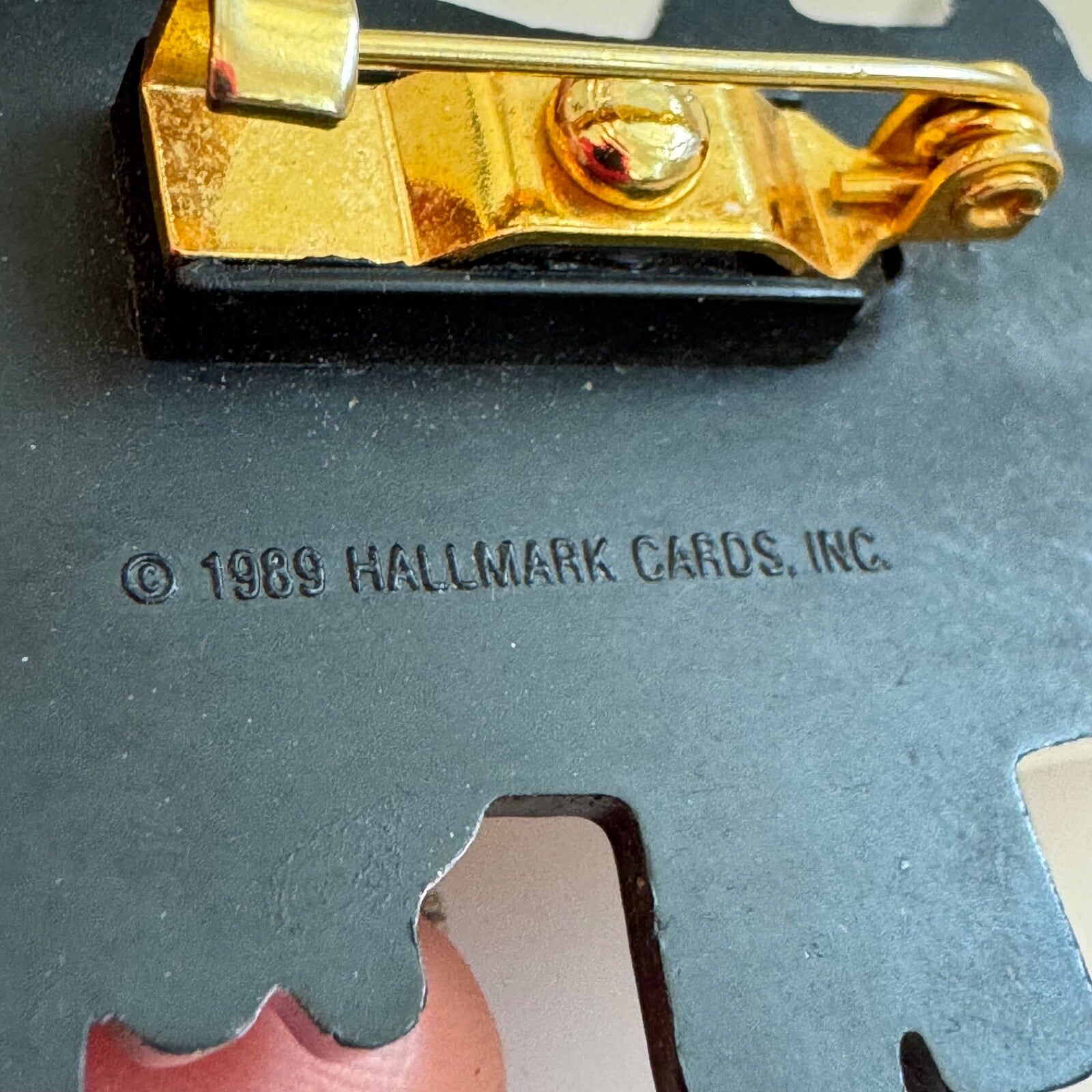Vintage 1989 Hallmark Cards Valentines Holstein Cow Brooch Pin