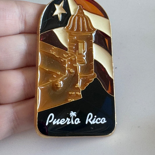 Puerto Rico Stained Glass Effect Magnet San Juan National Historic Site