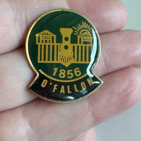 Vintage City of O'Fallon Missouri Lapel Pin Coat of Arms OFallon