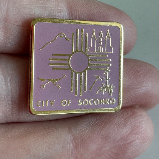 Vintage City of Socorro New Mexico Lapel Pin Tourist Souvenir