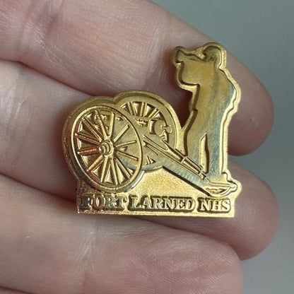 Fort Larned National Historic Site Gold Pin with Cannon and Bugler Kansas