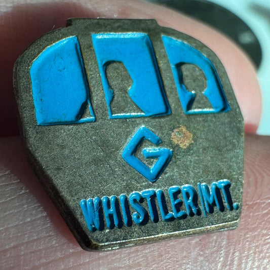 Vtg Whistler Mountain Gondola Lapel Pin Mt. Ski Skiing British Columbia Canada