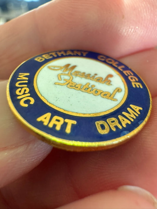 Vtg Bethany College Messiah Festival Pin