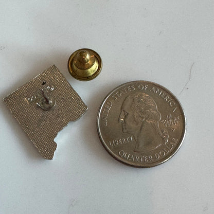 Washington DC Capitol Building Map Shape Enamel Souvenir Pin
