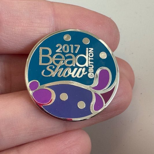 2017 Bead and Button Show Lapel Pin Silver Tone
