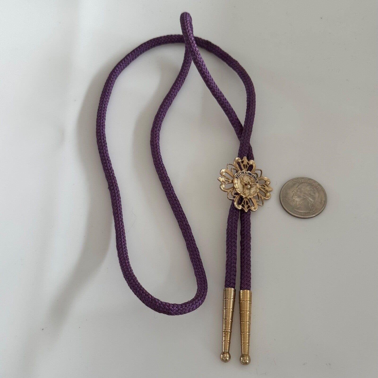 Vintage Emblem Club Bolo Tie BPOE Elks 