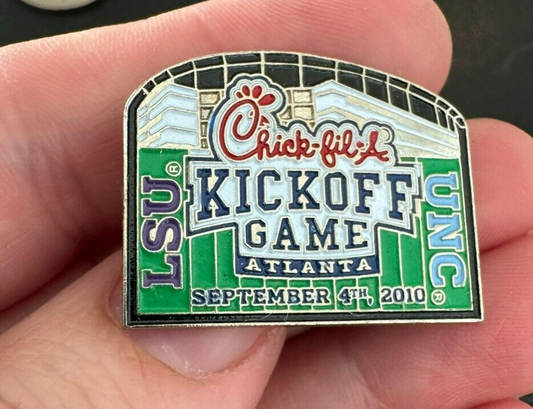 Chick-fil-A Kickoff Game Atlanta 2010 LSU vs UNC Pin