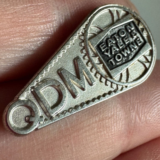 Vintage Eaton Yale & Town QDM Lapel Pin 1960s RARE