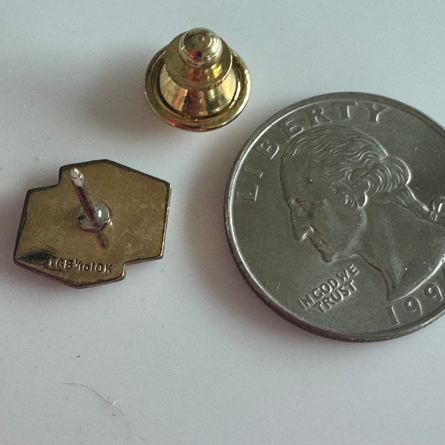 Vintage Knapp Shoes 5 Years of Service Lapel Pin 1/10 10k Gold Filled