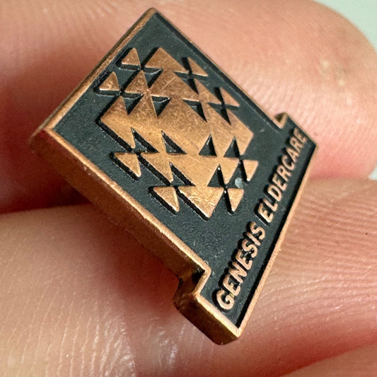 Genesis Eldercare Service Pin – Bronze and Black Enamel Badge