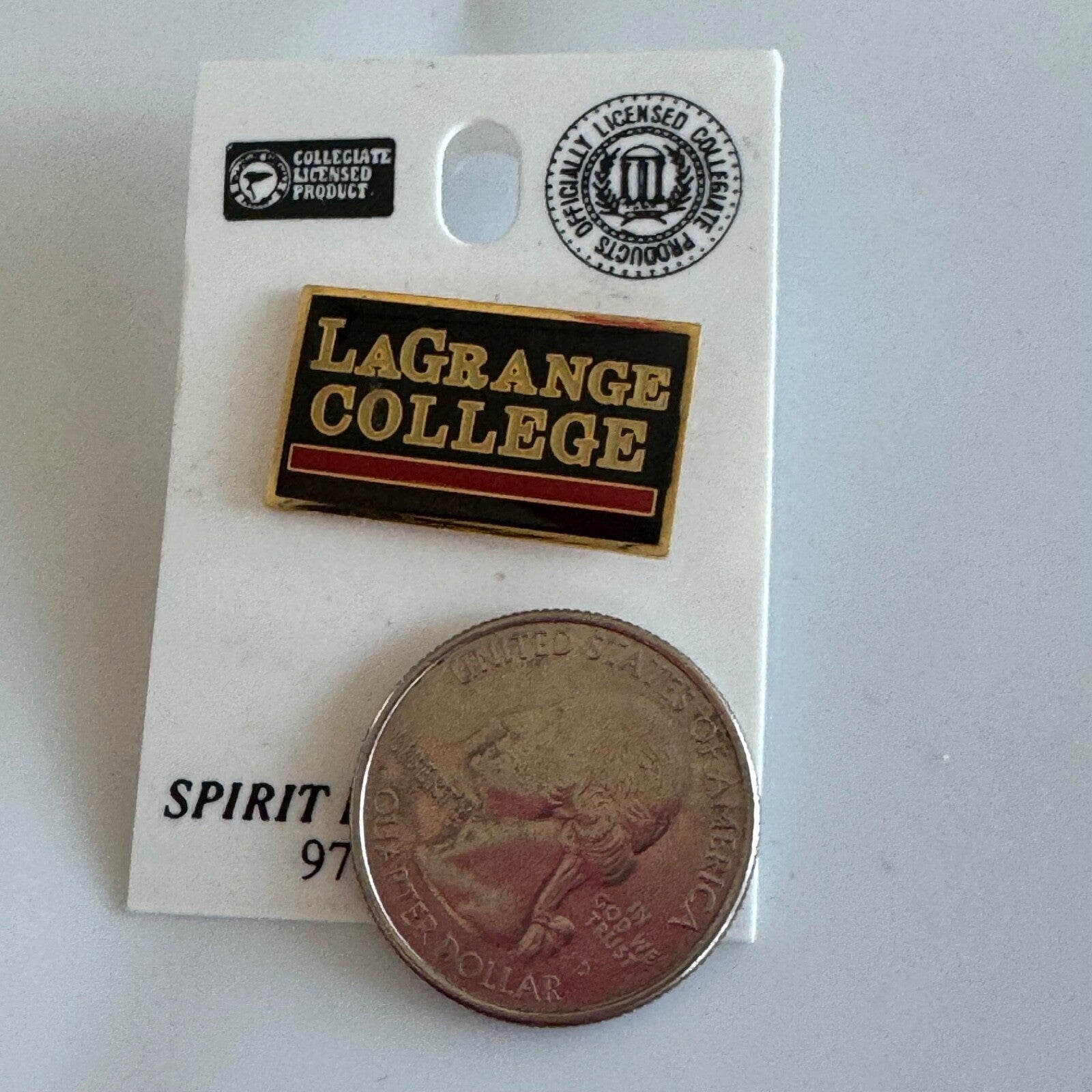 Vintage LaGrange College Lapel Pin New Old Stock On Card