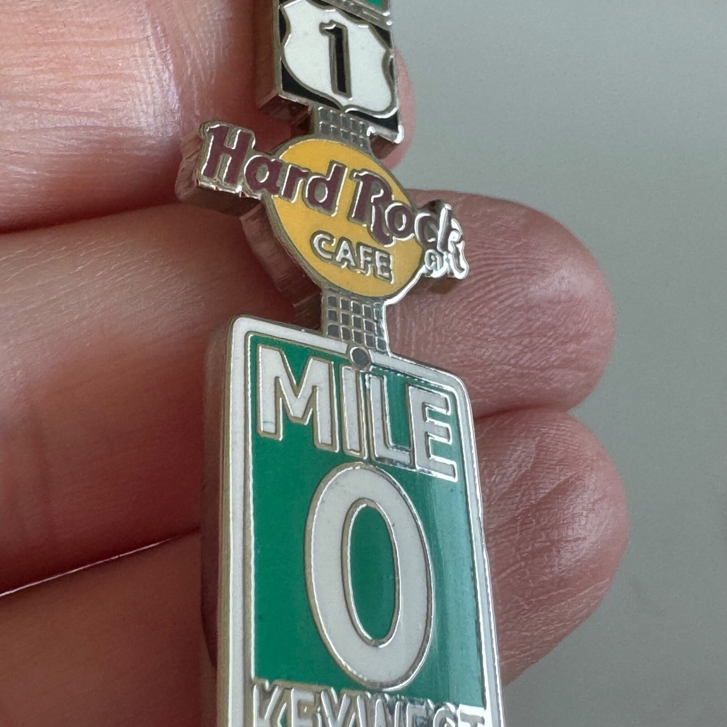 Hard Rock Cafe Key West Mile 0 Sign Lapel Pin
