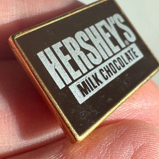 Vintage Hershey's Chocolate Bar Logo Lapel Pin Advertising Hersheys World