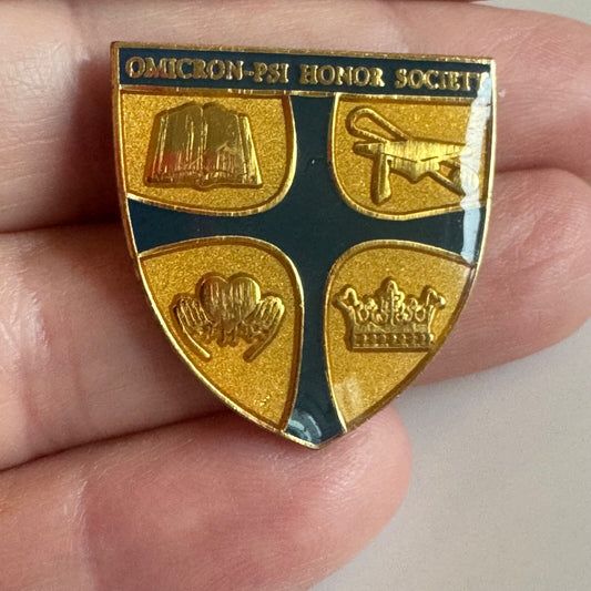 Vintage Omicron-Psi Honor Society Lapel Pin