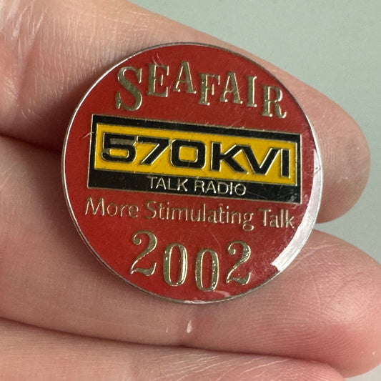 Vintage Seafair 570 KVI Talk Radio 2002 Seattle Lapel Pin