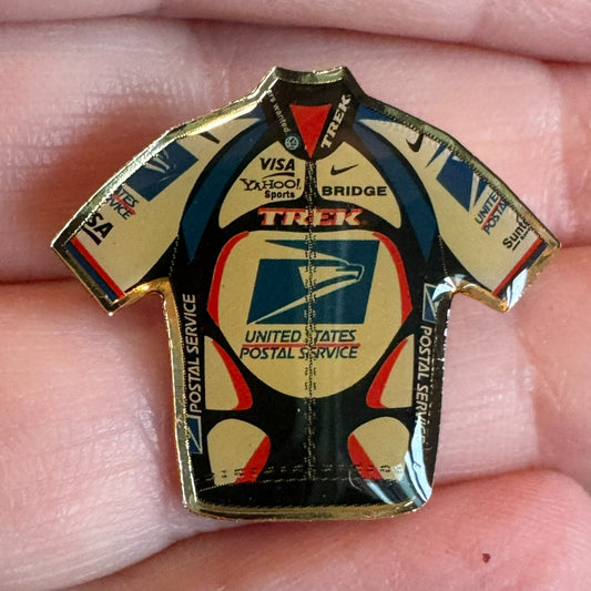 Vintage USPS Bicycle Jersey Lapel Pin Tour de France Trek