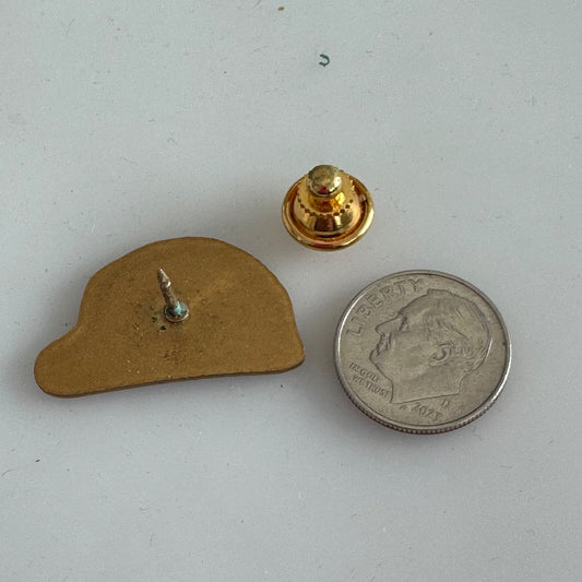 1982 Houston and Vicinity District Council Lapel Pin Hard Hat Donkey UBC Union