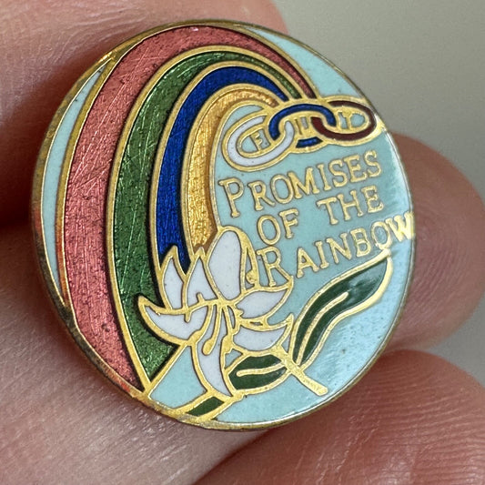 Vintage Daughters of Rebekah Promises of the Rainbow Lapel Pin